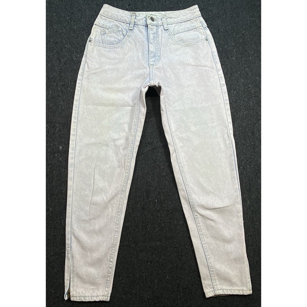 VTG Lee Mom City Retro Zipper Ankle Blue Jeans Women's Sz 9 Denim Distressed